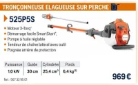 Husqvarna TRONÇONNEUSE ÉLAGUEUSE SUR PERCHE 525P5S Offres et Promotions