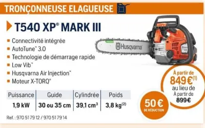 Husqvarna TRONÇONNEUSE ELAGUEUSE 540 XP® MARK III Offres et Promotions