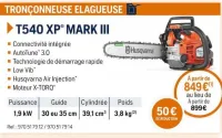 Husqvarna TRONÇONNEUSE ELAGUEUSE 540 XP® MARK III Offres et Promotions