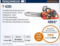 Husqvarna TRONÇONNEUSE 435i Offres et Promotions