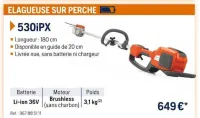 Husqvarna ELAGUEUSE SUR PERCHE 530iPX Offres et Promotions