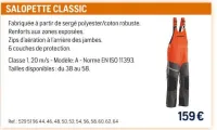 Husqvarna SALOPETTE CLASSIC Offres et Promotions