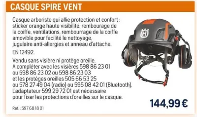 Husqvarna CASQUE SPIRE VENT Offres et Promotions