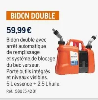 Husqvarna BIDON DOUBLE Offres et Promotions