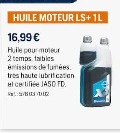 Husqvarna HUILE MOTEUR LS+ 1L Offres et Promotions