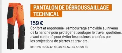 Husqvarna PANTALON DE DÉBROUSSAILLAGE TECHNICAL Offres et Promotions