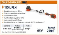 Husqvarna COUPE-BORDURES 110iL FLXi Offres et Promotions