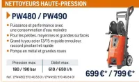 Husqvarna NETTOYEURS HAUTE-PRESSION PW480 / PW490 Offres et Promotions