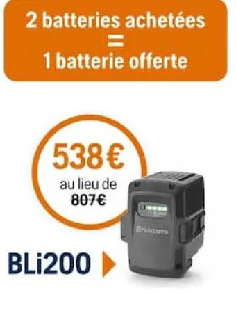 Husqvarna BATTERIE BLi200 Offres et Promotions