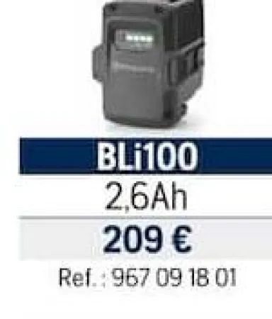 Husqvarna Batterie BLi100 Offres et Promotions